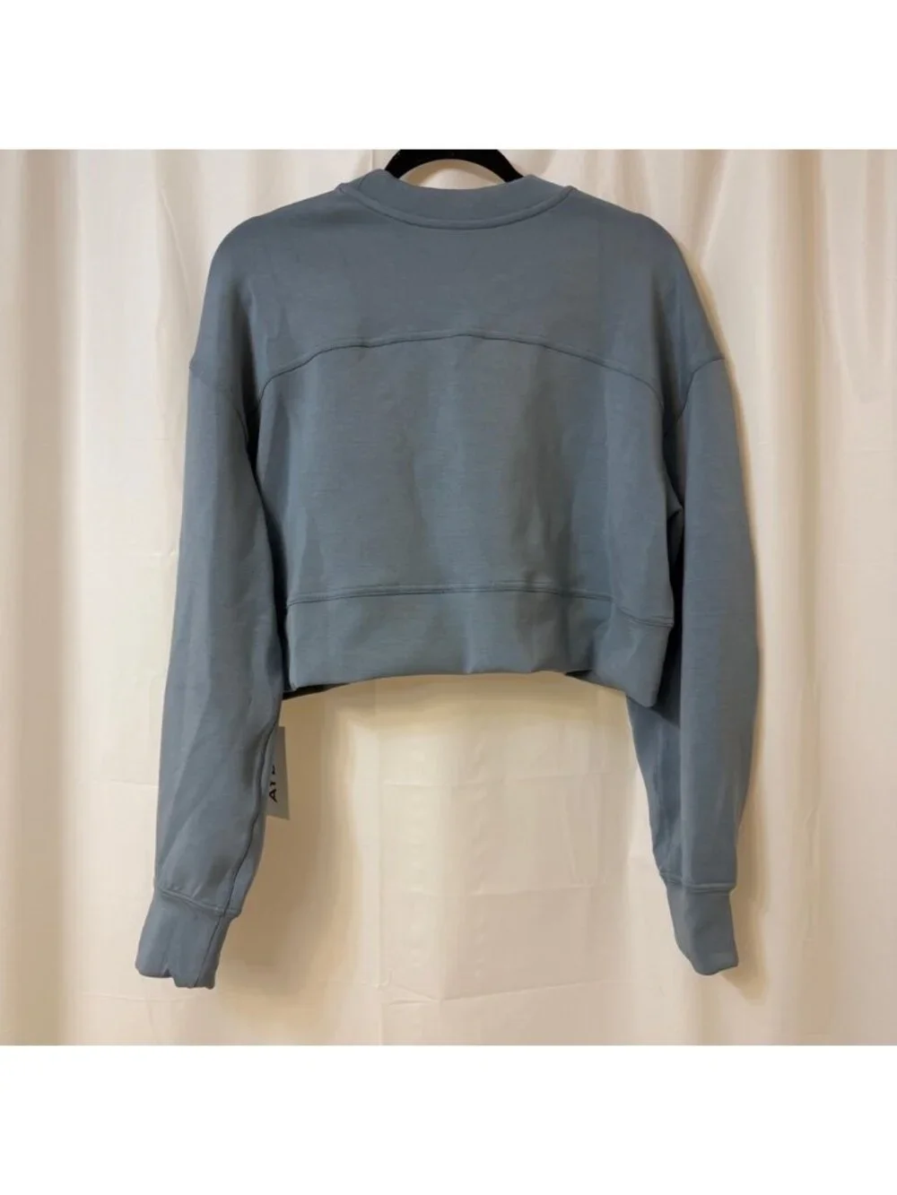 AYBL Oversized Cropped Jumper Sweatshirt Blue Small NWT
